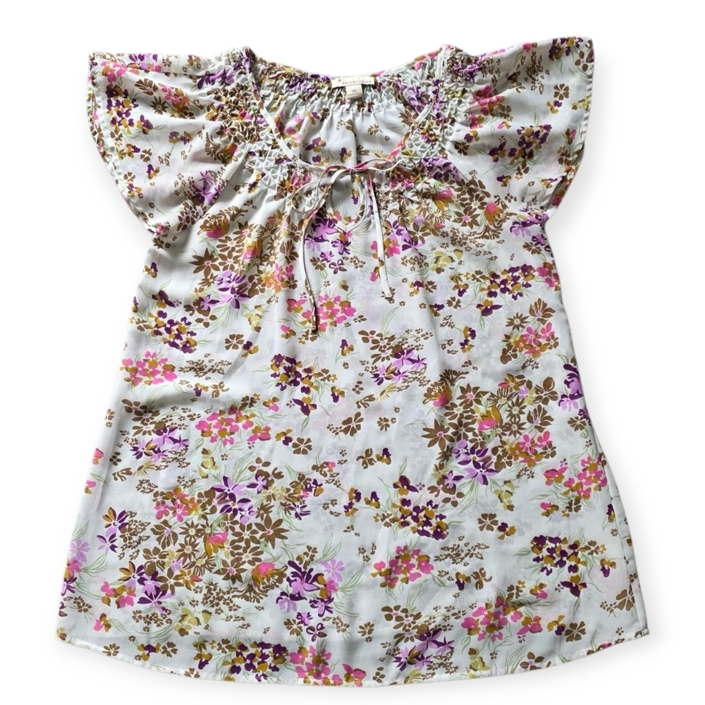Twentyone Floral Peasant Top - Size Medium